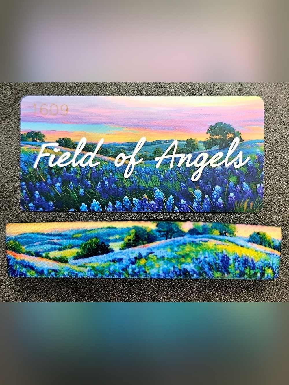 ZOX "FIELD OF ANGELS" #1609 New MEDIUM RED STITCH Collectible Wristband